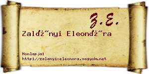 Zalányi Eleonóra névjegykártya