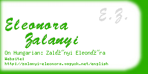 eleonora zalanyi business card